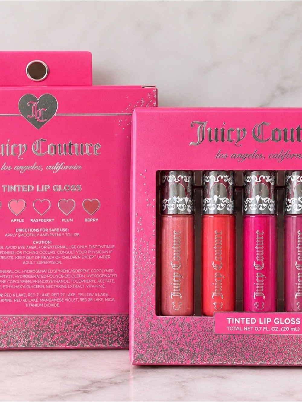 Juicy Couture Pink & Red Tinted Lip Gloss Set
